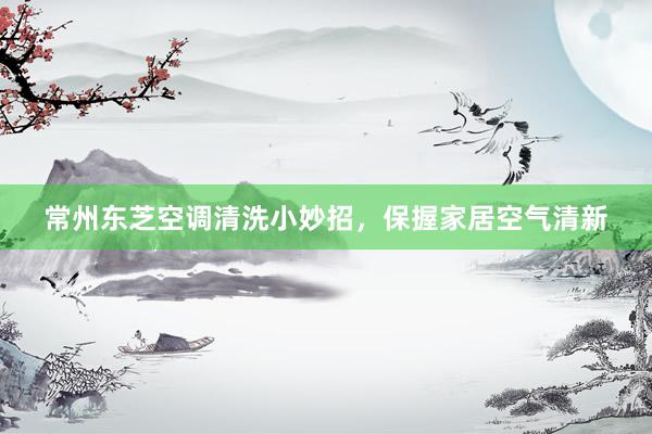 常州东芝空调清洗小妙招，保握家居空气清新